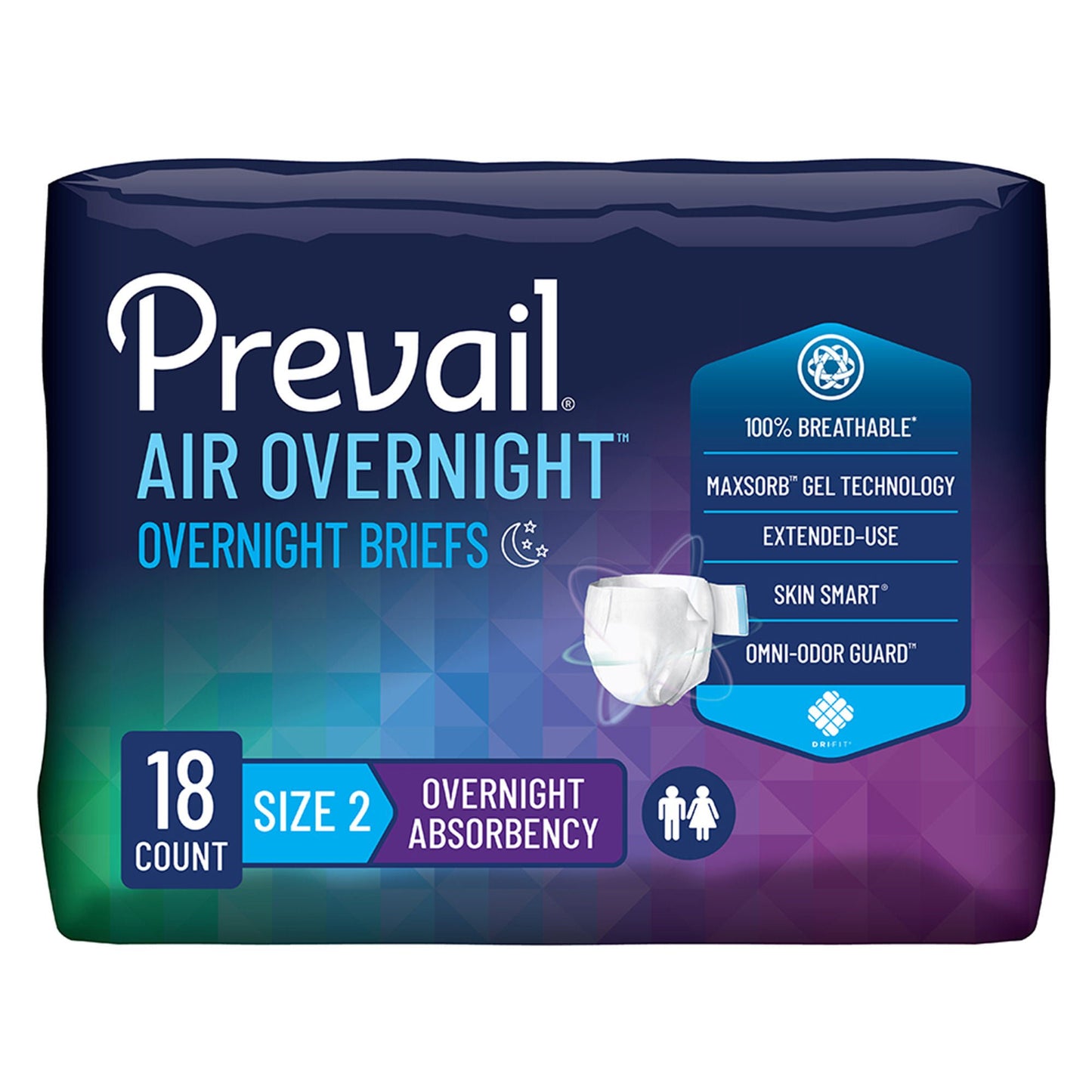 BRIEF, INCONT PREVAIL AIR SZ2 45"-62" (18/BG 4BG/CS)