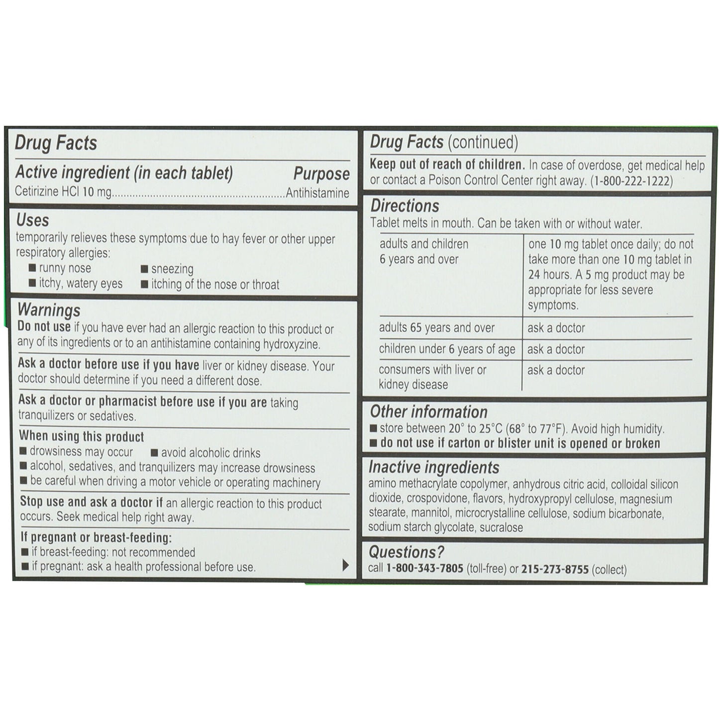ZYRTEC, TAB CHLD ALLERGY 24HR (12/CT)