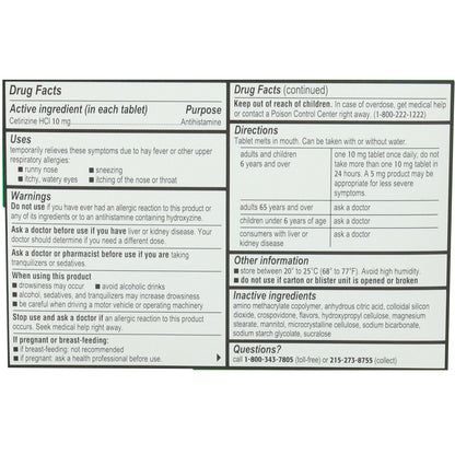 ZYRTEC, TAB CHLD ALLERGY 24HR (12/CT)
