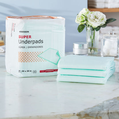 UNDERPAD, MODERATE ABSRB 30"X30" (10/BG 10BG/CS)