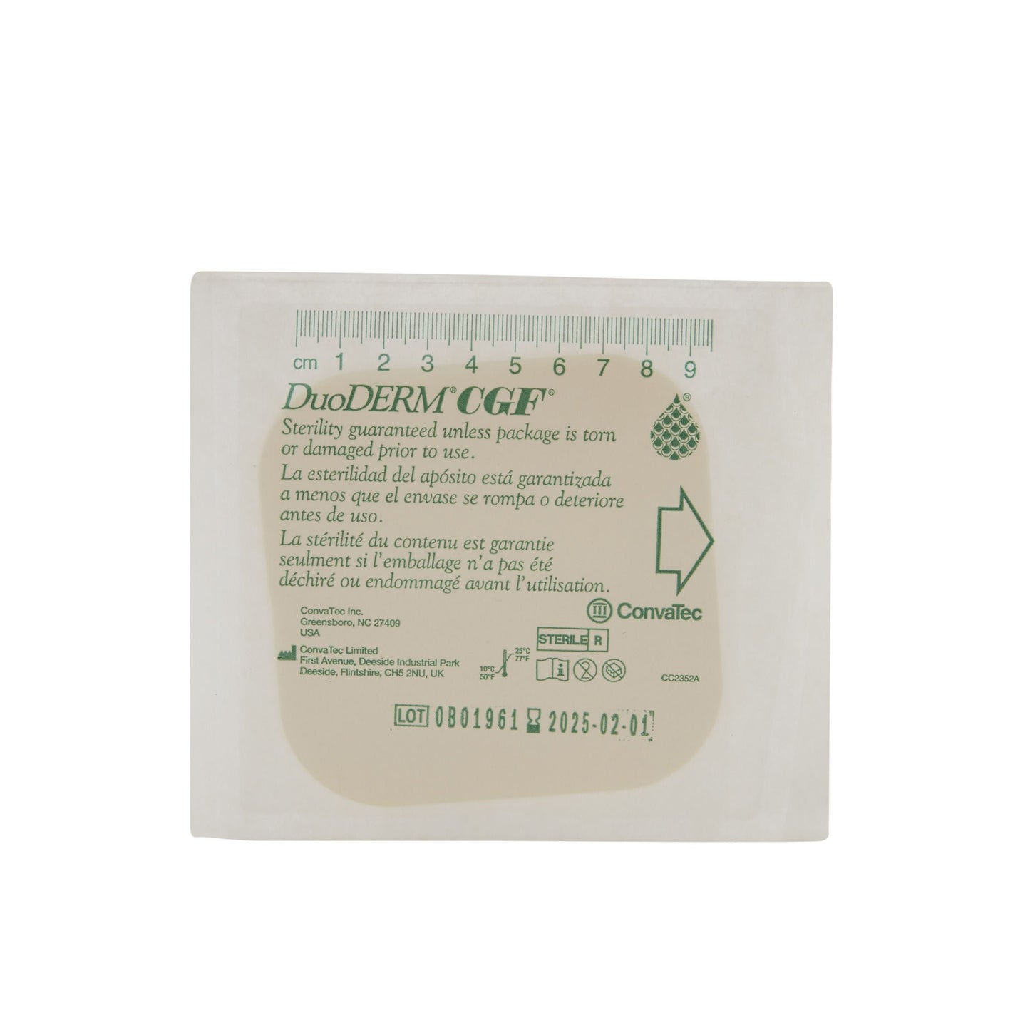 DRESSING, DUODERM CGF STR 4"X4" (5/BX 20BX/CS)