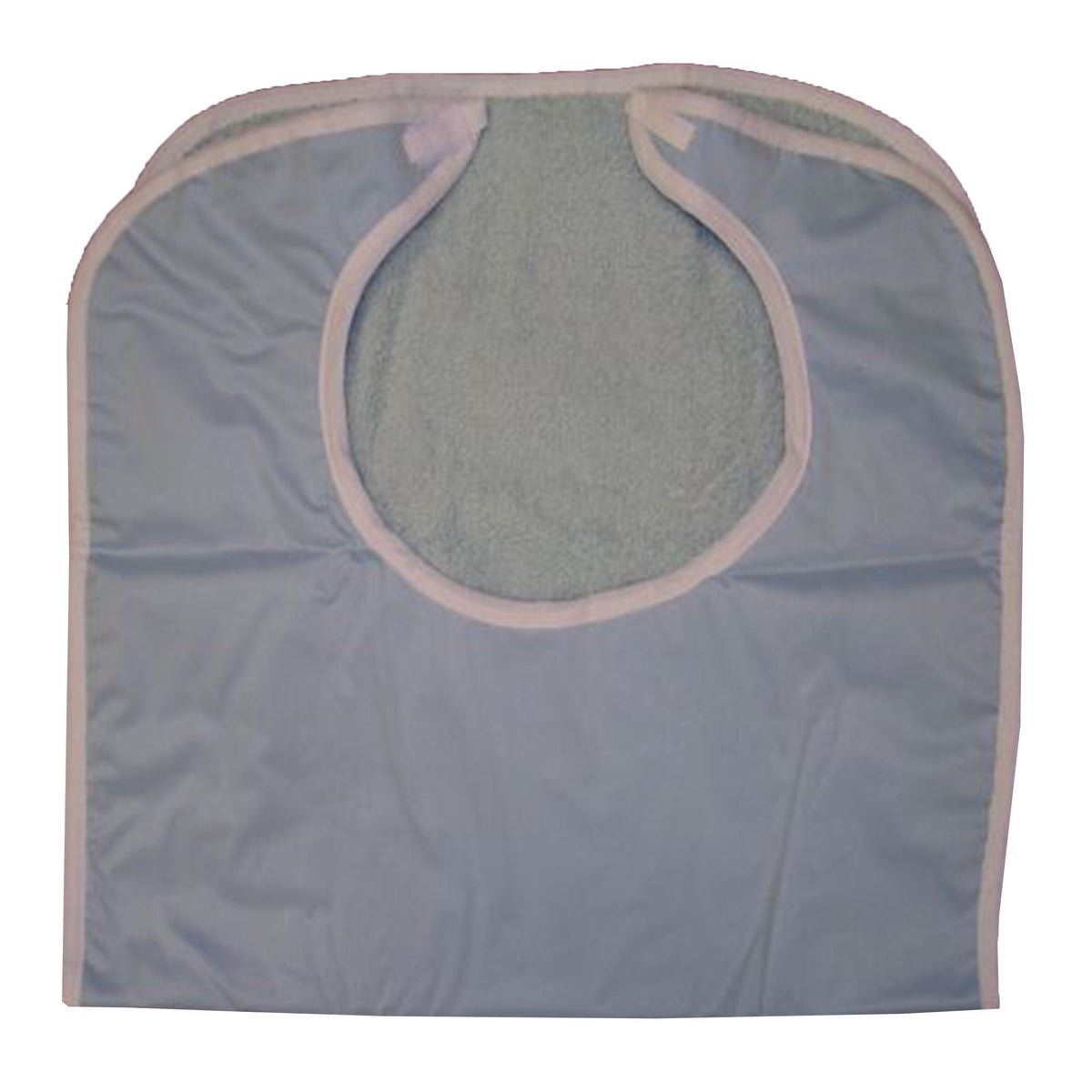 BIB, ADULT TERRY VNYL BACKING BLU 15X30" (12/DZ)