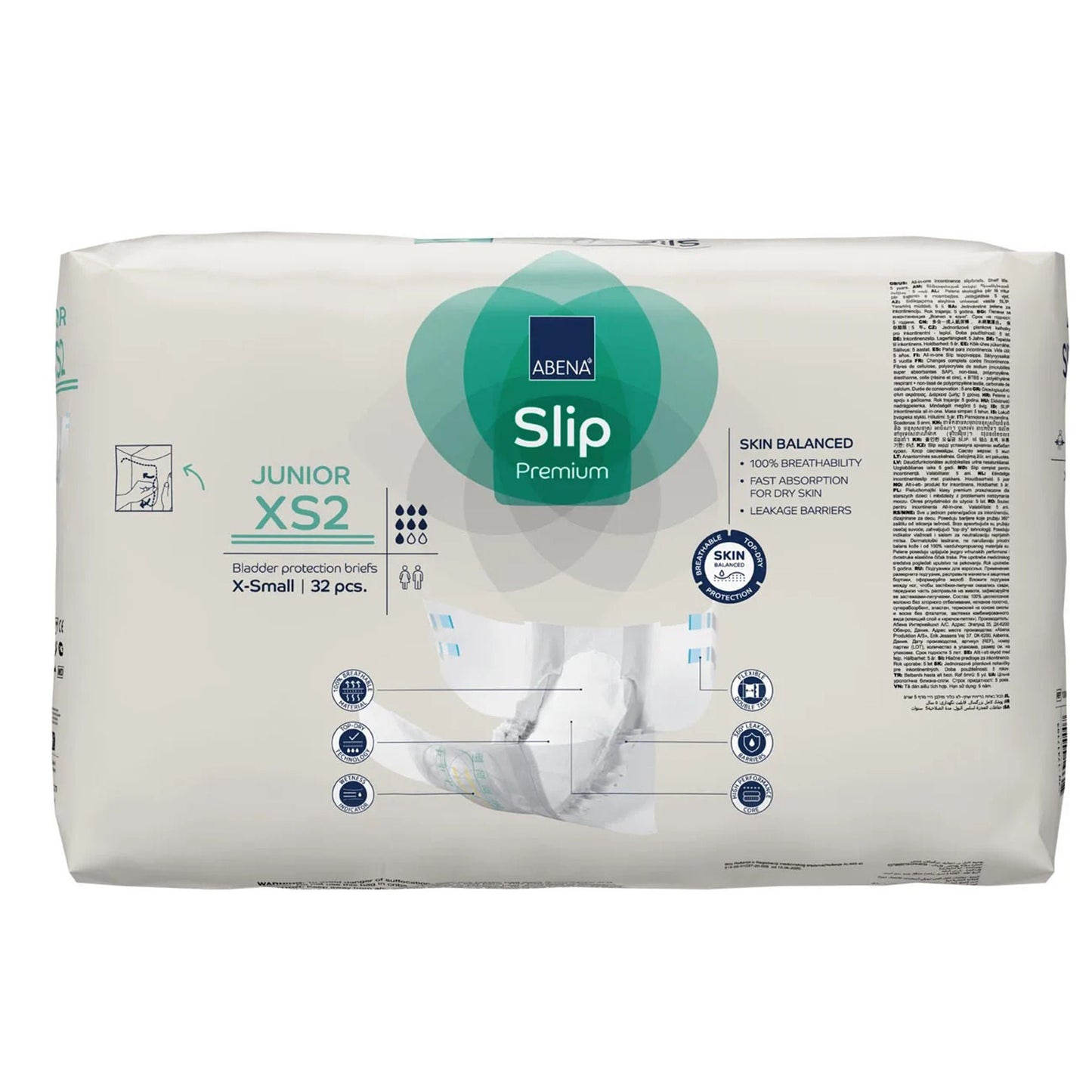 BRIEF, INCONT ABENA SLIP PREM JUNIOR XS2 XSM (32/PK 4PK/CS)