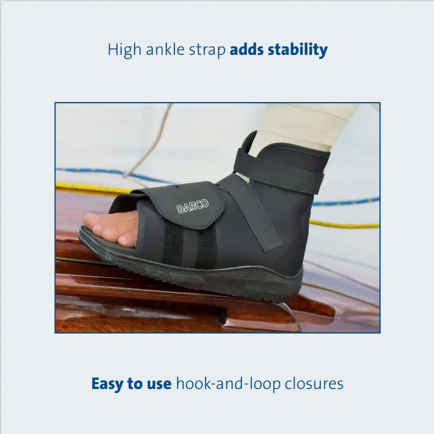 BOOT, CAST SLIMLINE W/SQ TOE BLK LG (36/CS)