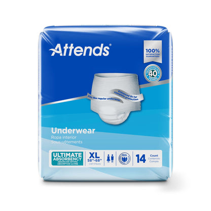 UNDERWEAR, ATTENDS ULT XLG (14/BG 4BG/CS)
