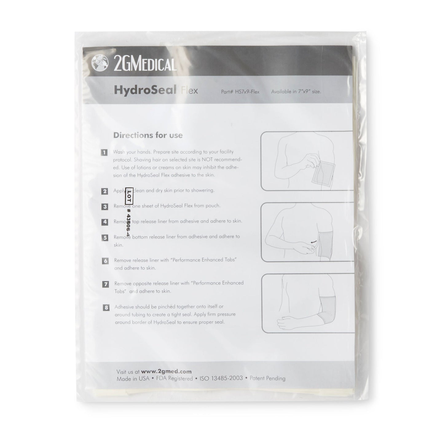 BARRIER, SHOWER IV PICC HYDROSEAL FLEX 7"X9" (98/BX 10BX/CS)