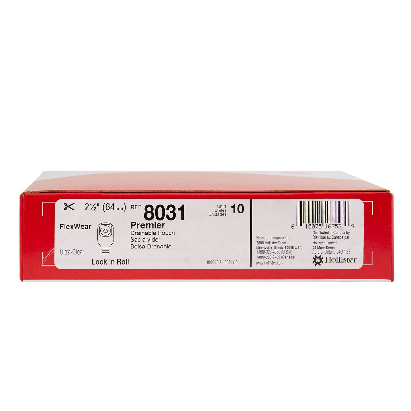 POUCH, DRN PREM CUT TO FIT 2 1/2" ULTRA CLR (10/BX)