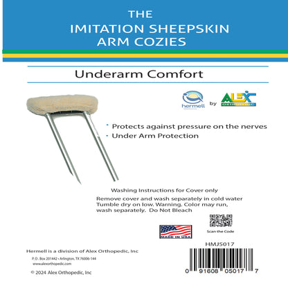 COVER, CRUTCH & HAND GRIPS IMITATION SHEEP HERMEL