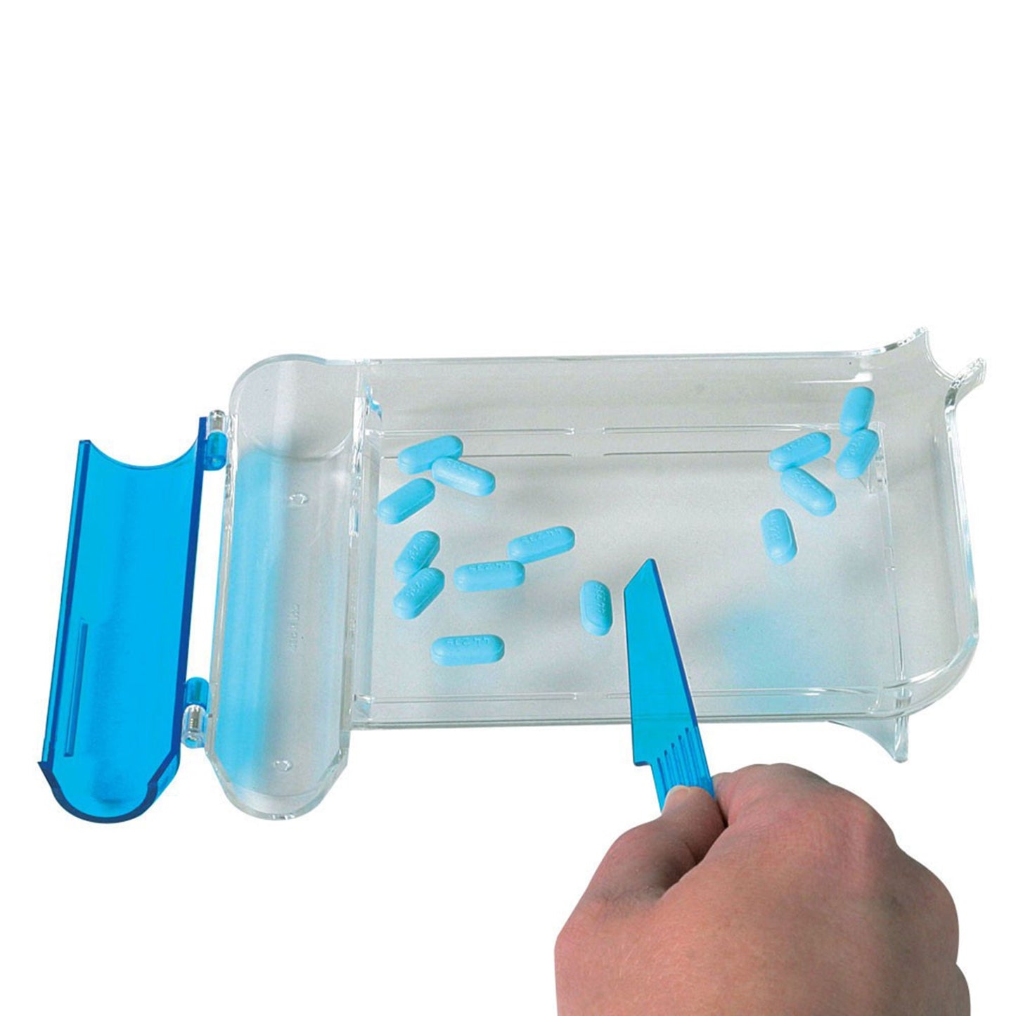 COUNTING TRAY, PILL CLEAR W/SPATULA