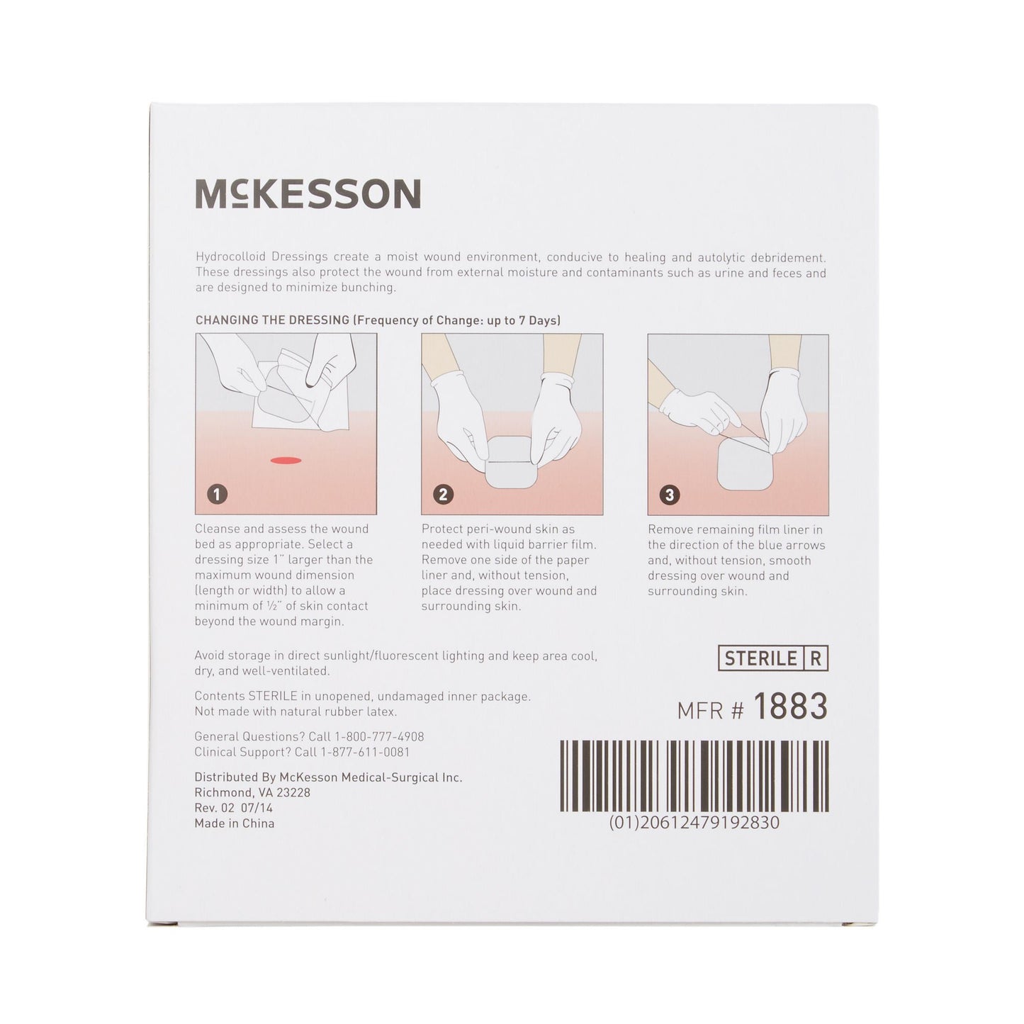 DRESSING, HYDROCOLLOID THIN STR 4"X4" (10/BX 20BX/