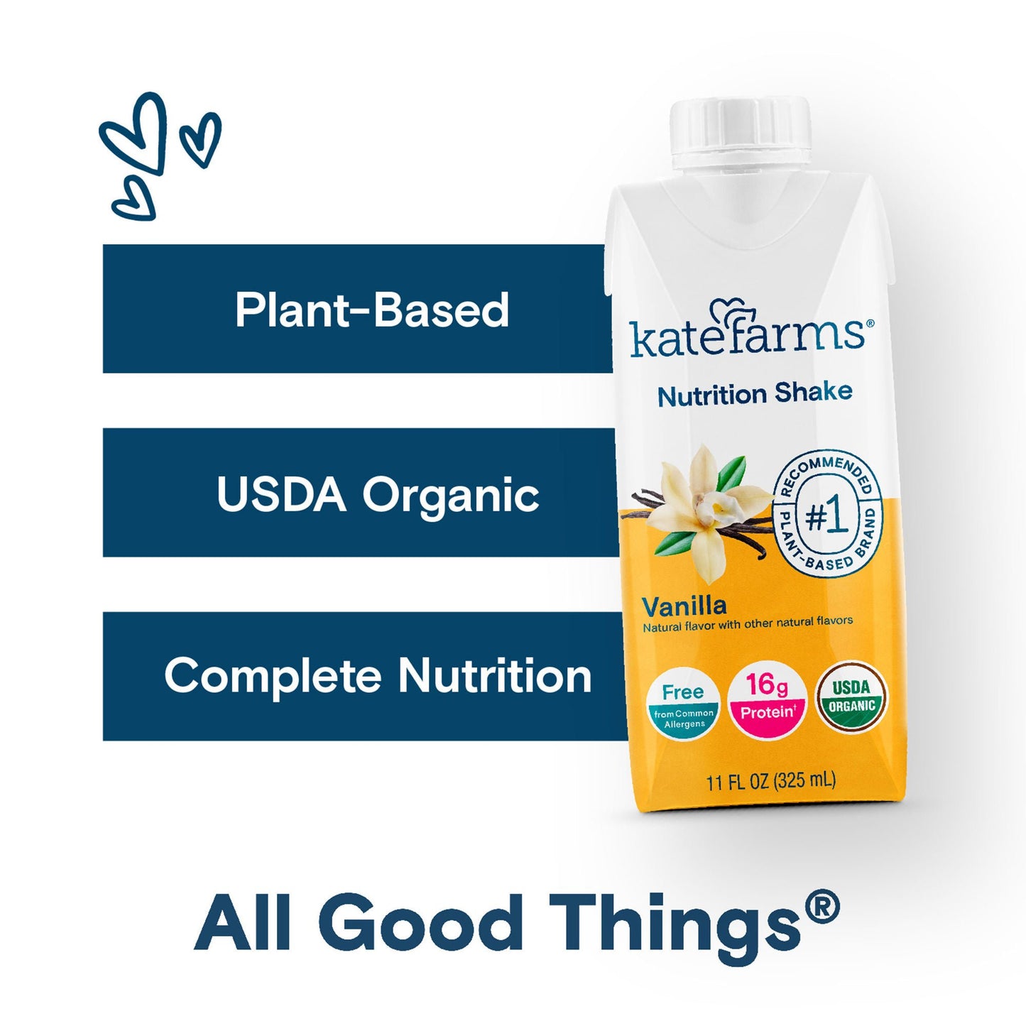 SHAKE, NUTRITION KATE FARMS VAN 11 FL OZ 325ML (12/CS)