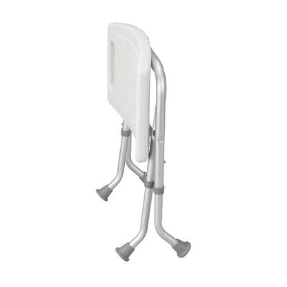 BENCH, BATH FOLDING ALUMINUM W/ANGLED LEGS