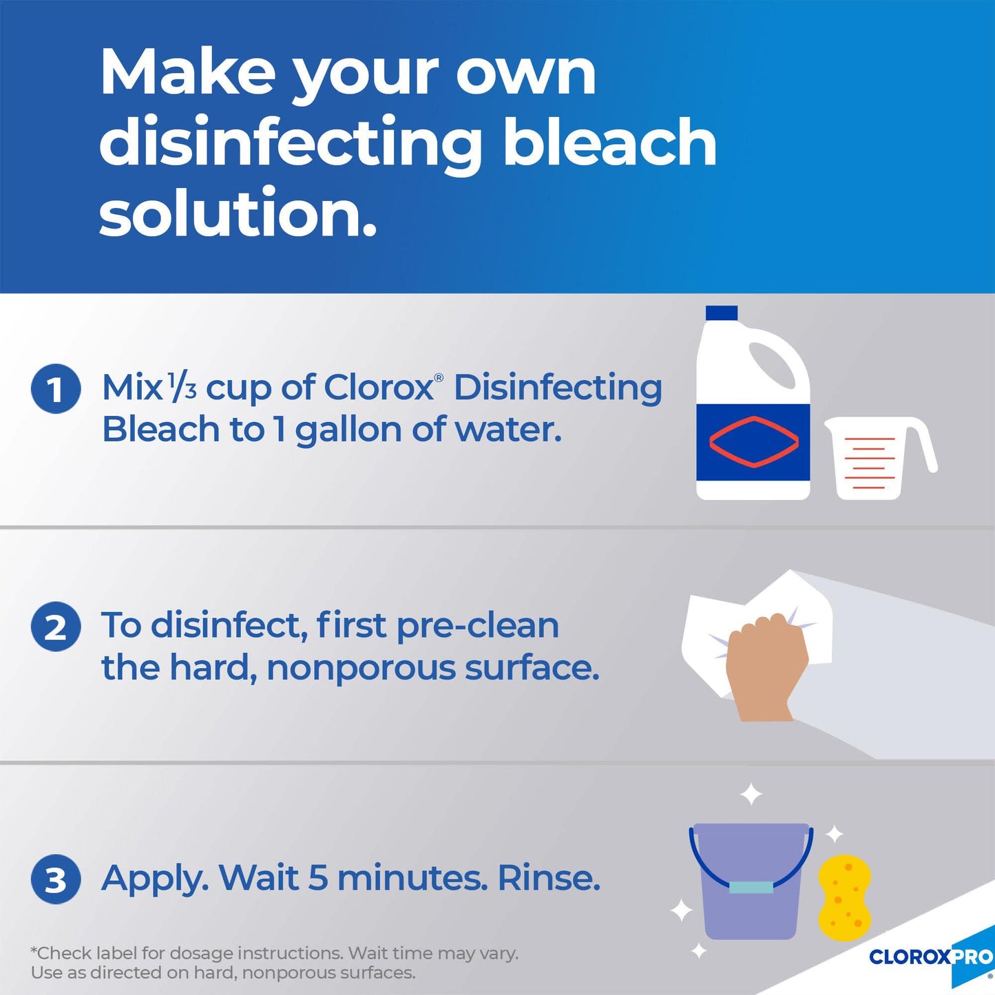 BLEACH, CLOROX GERMICIDAL CONCLIQ 121OZ (3/CS) SALFLD