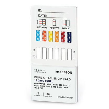 TEST KIT, DRUG DIPCARD 12PANELWAIVED (25/BX 20BX/CS)