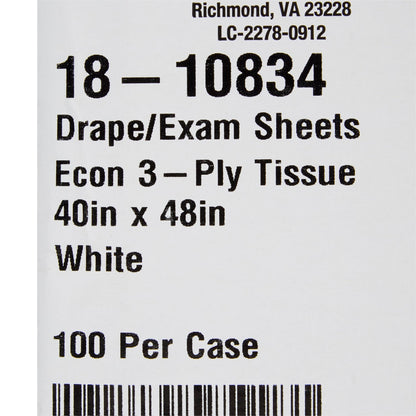 SHEET, DRAPE 3PLY ECON WHT 40X48 (100/CS)