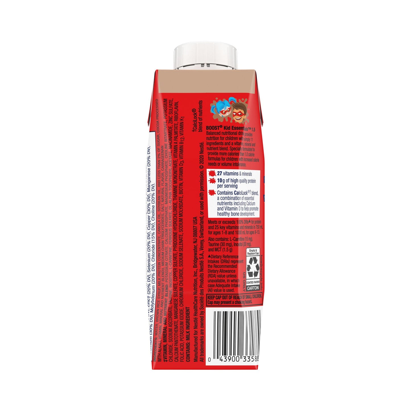 BOOST, KID ESSENTIALS 1.5 CHOCOLATE CRAZE 8OZ (24/CS)