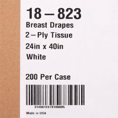 SHEET, DRAPE BREAST 2PLY WHT 24X40 (200/CS)