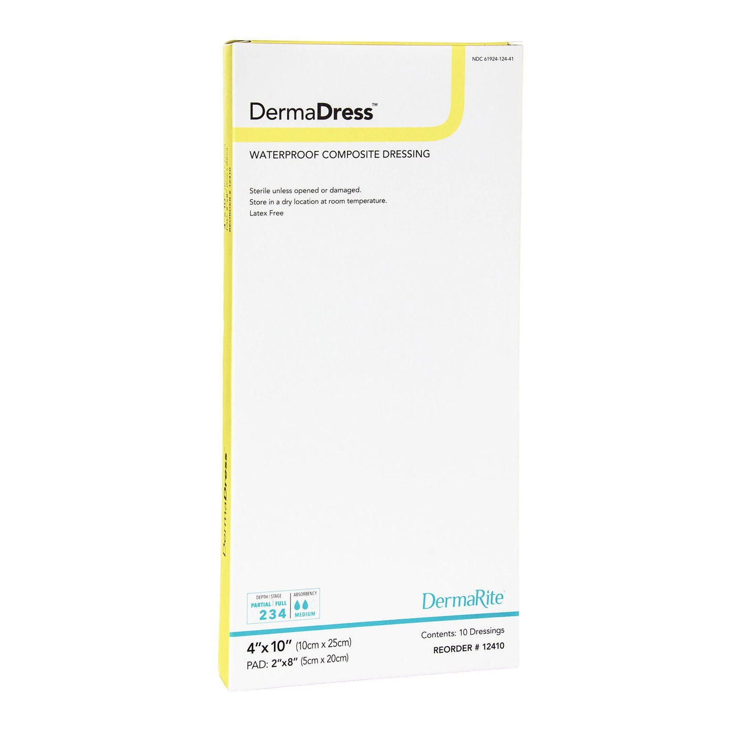DRESSING, WND COMPOSITE WATERPRF ISLAND 4X10 (10/BX)