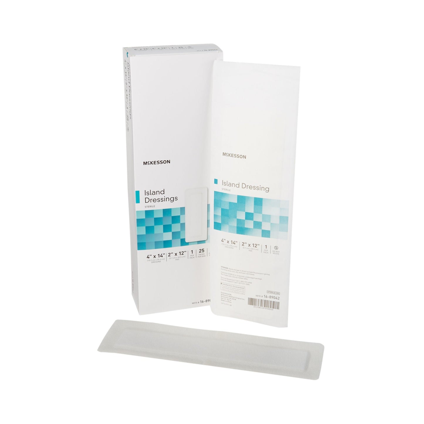 DRESSING, ISLAND BORDER-GAUZE STR LF 4X14"(25/BX 4BX/CS)