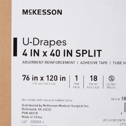 DRAPE, SURGICAL ORTHO W/SPLIT 76"X120" (18/CS)