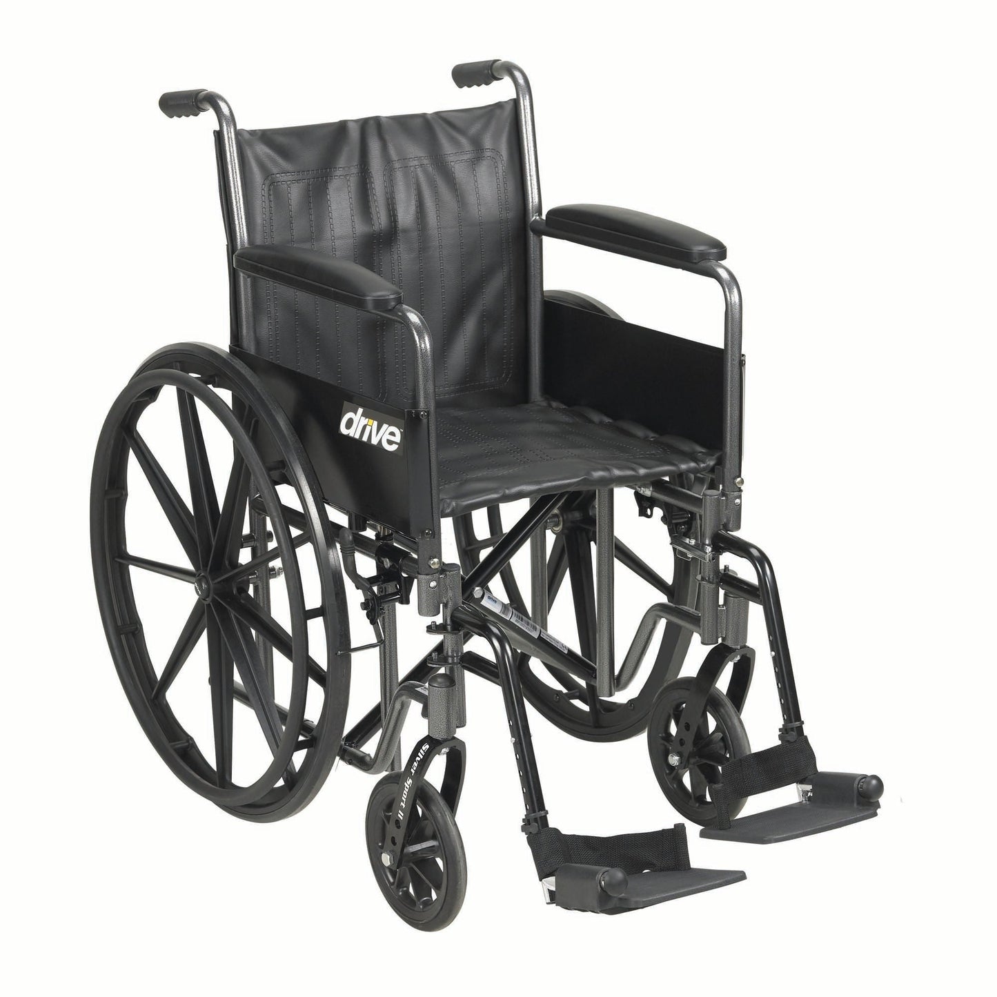 WHEELCHAIR, SILVER SPORT 2 DUAL AXLE PADDED ARMS SWFT 20" D/