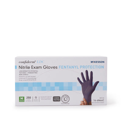 GLOVE, EXAM NTRL MED N/S CHEMOLDC BLU (250/BX 10BX/CS)