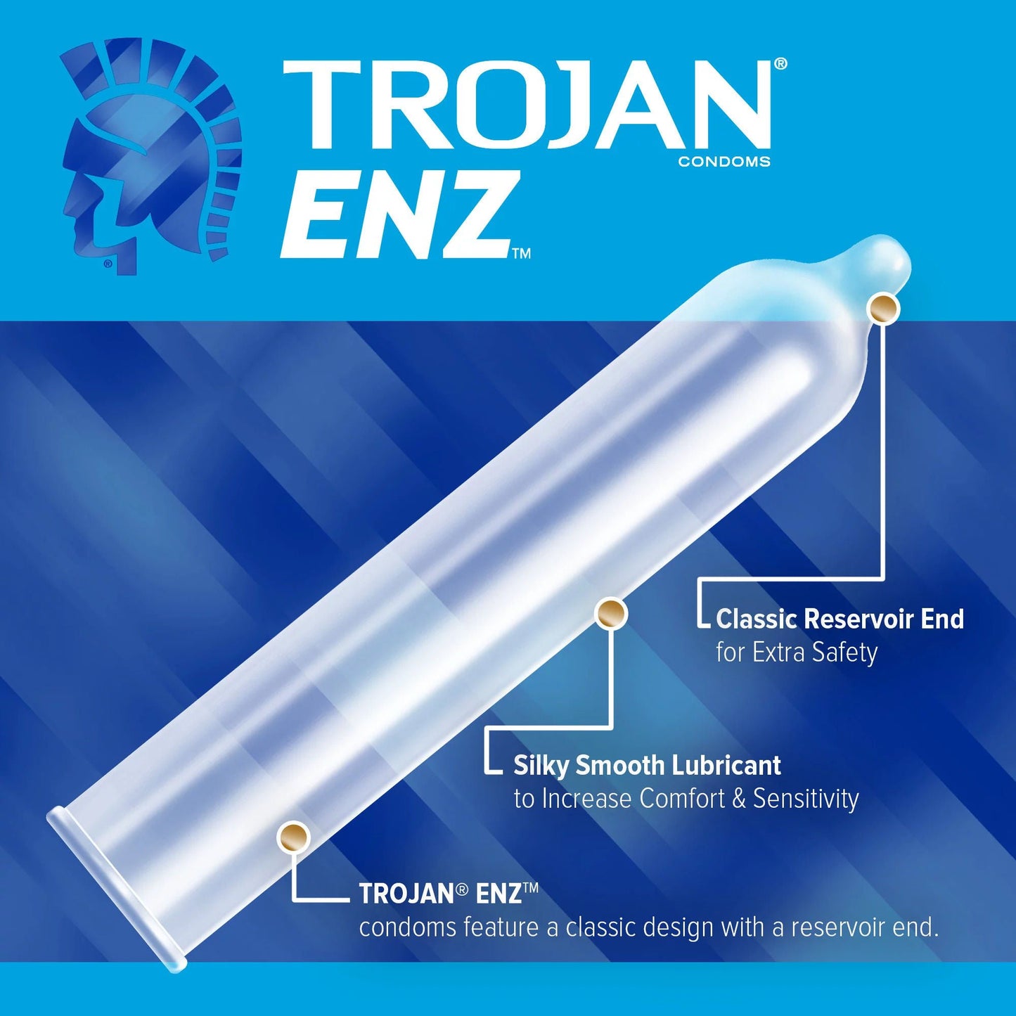 CONDOM, TROJAN ENZ (1000/CS)