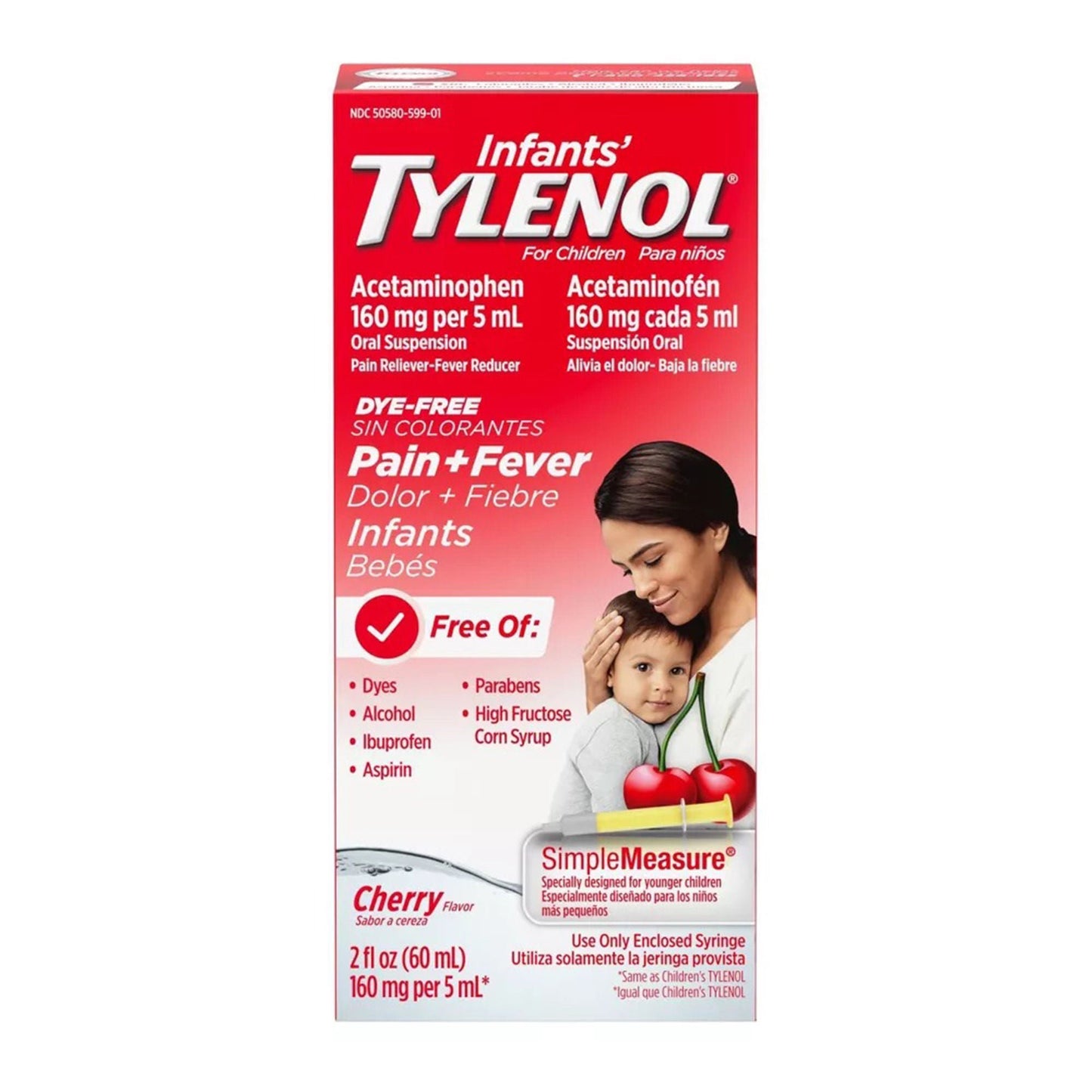 TYLENOL, ORAL SUSP INF DYE FREE CHERRY 2OZ 160MG/ML