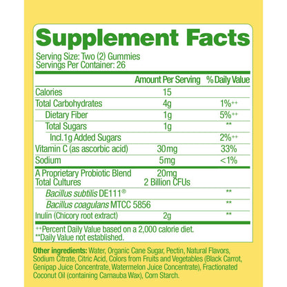 SUPPLEMENT, GUMMY CULTURELLE PRO+PRE ADLT (52/BT 24BT/CS)