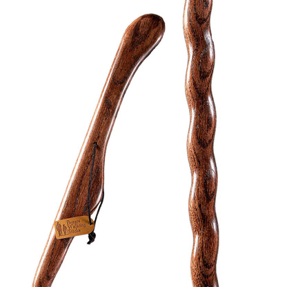 STICK, WALKING WOOD BRAZOS 48 TWISTED OAK HITCHHIKER RED 48'