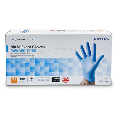 GLOVE, EXAM NITRL XSM N/S CONFIDERM 2.8C (100/BX 10BX/CS)