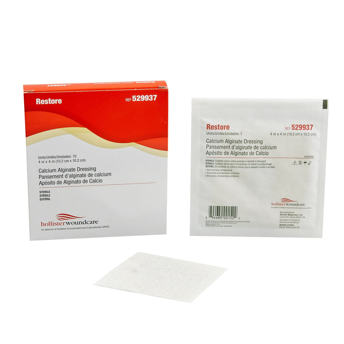 DRESSING, WND CAL ALGIN STR 4X4 (10/BX)