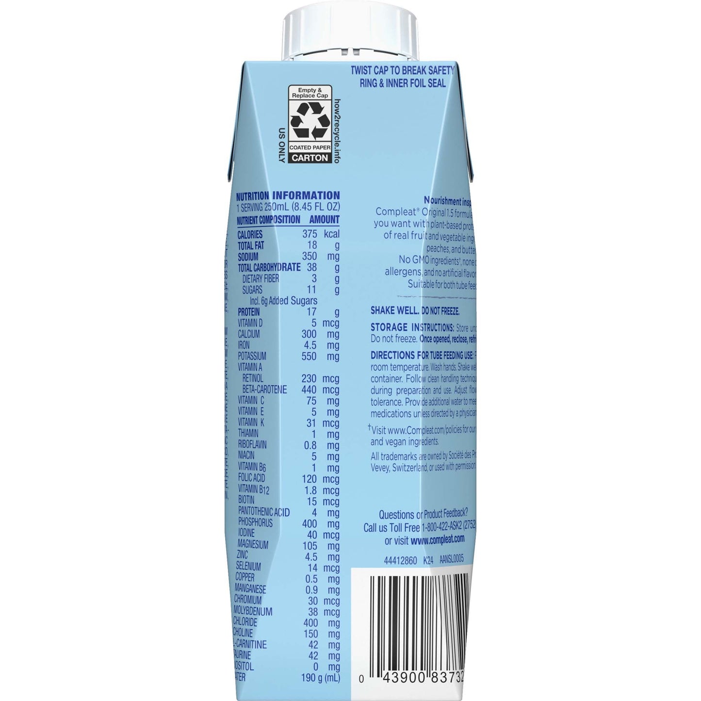 COMPLEAT, ORIGINAL 1.5 FRUIT MEDLEY 250ML (24/CS)