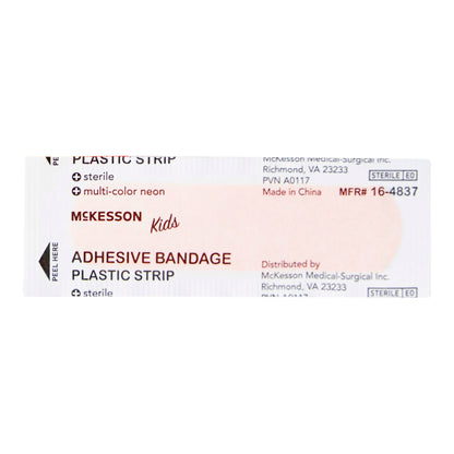 BANDAGE, ADHSV MCKID NEON STRIP 3/4"X3" (100/BX 24BX/CS)