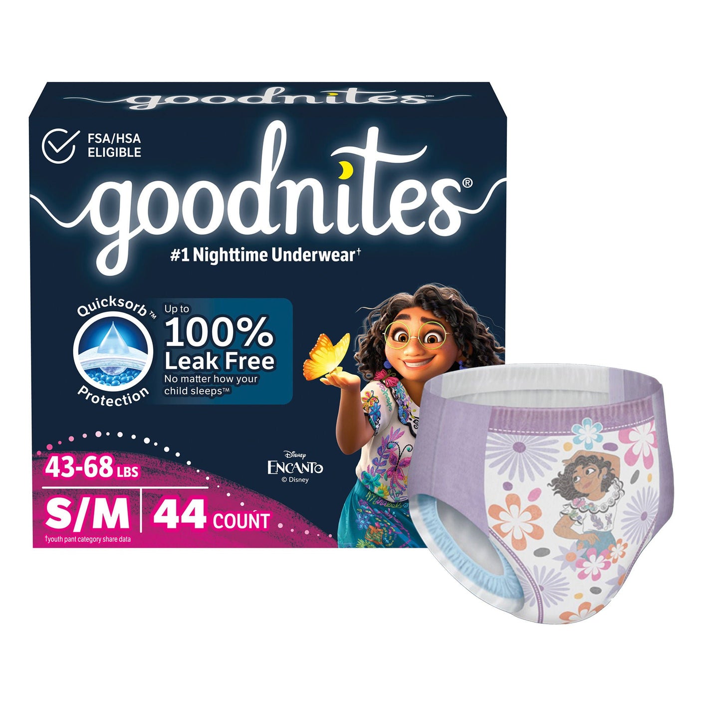 GoodNites® Absorbent Underwear for Girls, Small / Medium
