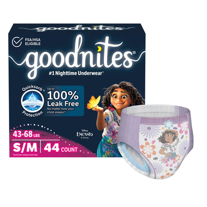 GoodNites® Absorbent Underwear for Girls, Small / Medium