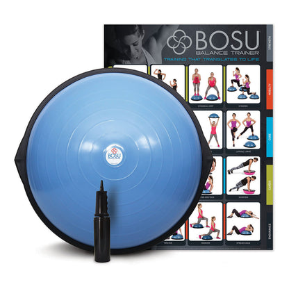 EXERCISER, BOSU BALANCE DOME W/1/2HR VIDEO/MANUAL