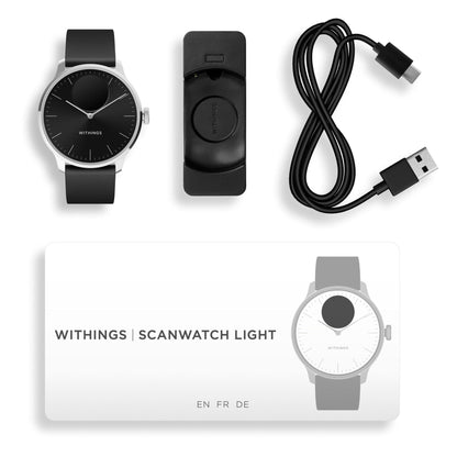 SMARTWATCH, HEALTH HYBRID DAILY SCANWATCH-LIGHT BLK 37MM