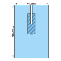 DRAPE, SURGICAL U STR 80"X124"(16/CS)