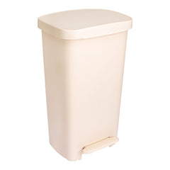 WASTECAN, STEP-ON RECTGL PLAS BGE 52QT