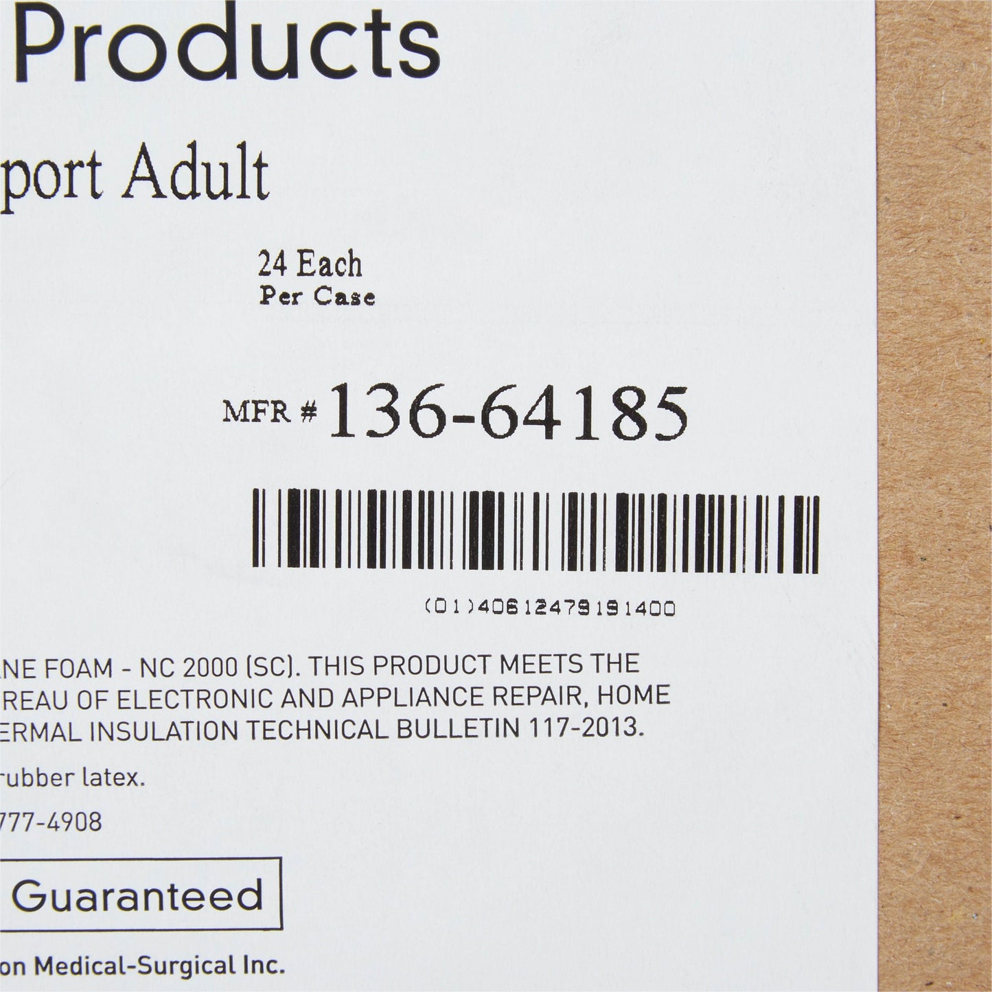HEADREST, FOAM ADLT (24/CS) )