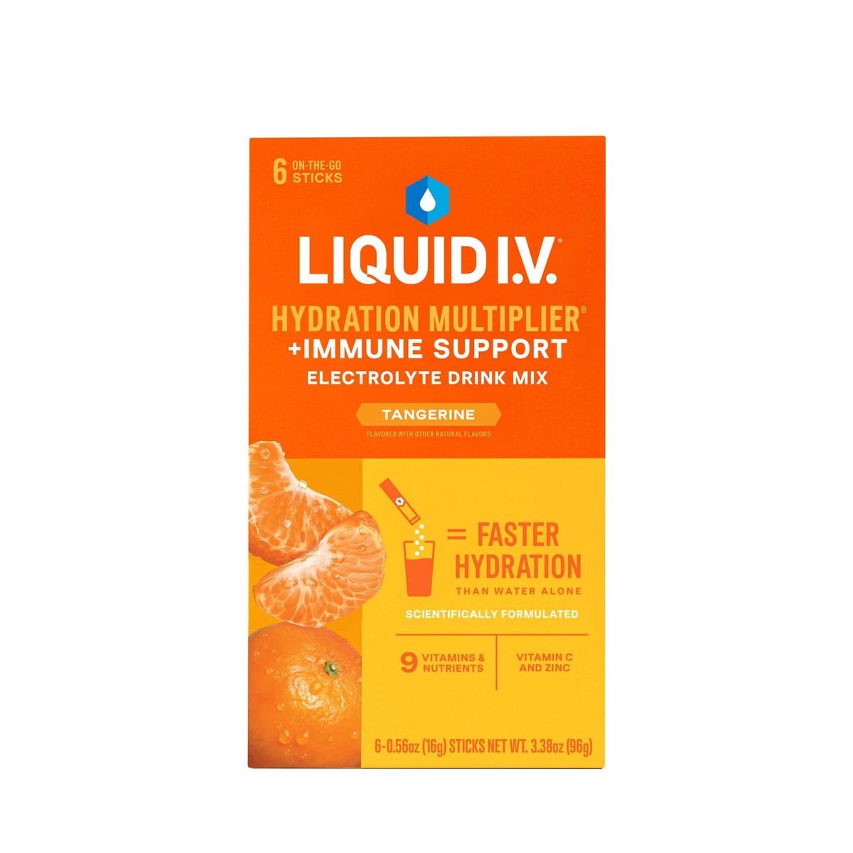 LIQUID IV, PDR IMMUNE TANGERINE (6/BX 12BX/CS)