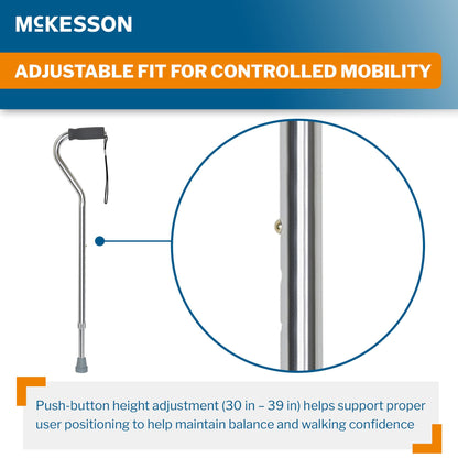 CANE, OFFSET ALUM SILVER (6/CS)
