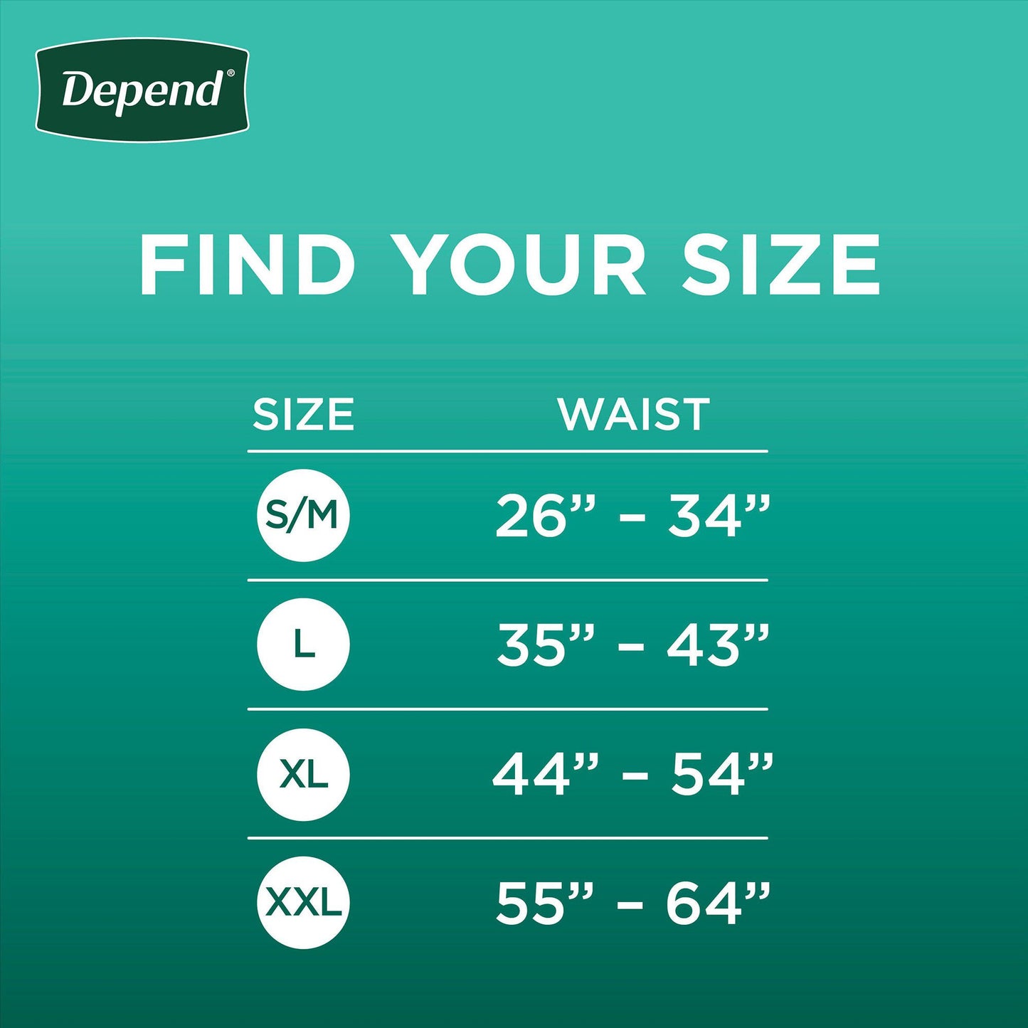UNDERWEAR, DEPEND MAX ABSRB MEN GRY LG (28/PK 2PK/CS)