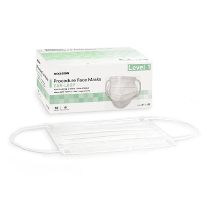 MASK, PROC LOOPS ASTM1 WHT (50/BX 10BX/CS)