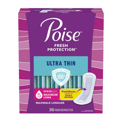 PAD, INCONT POISE ULTRA THIN (36/PK 2PK/CS)