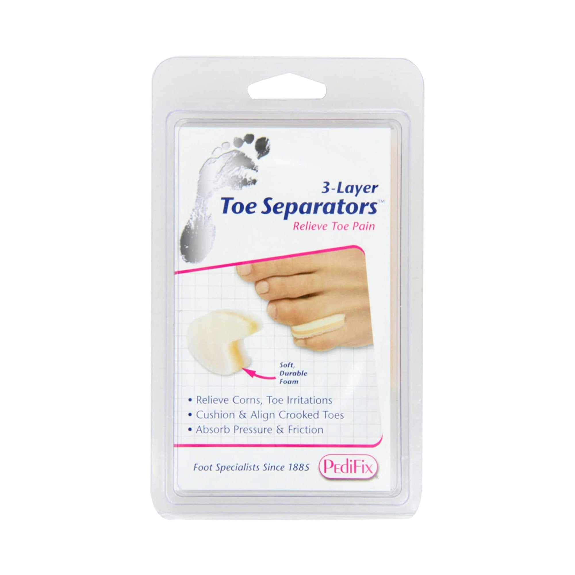 PediFix 3-Layer Toe Separators Toe Spacer, Large