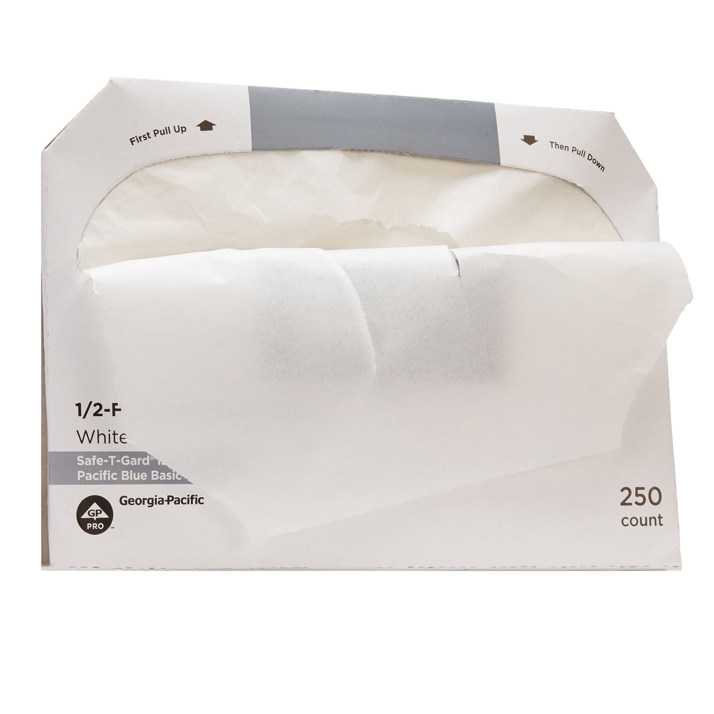 COVER, TOILET SEAT HALF-FOLD WHT (250/BX 20BX/CS)