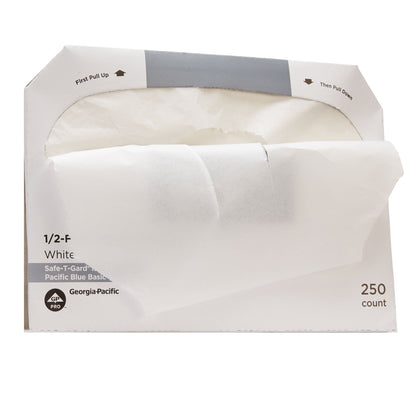 COVER, TOILET SEAT HALF-FOLD WHT (250/BX 20BX/CS)
