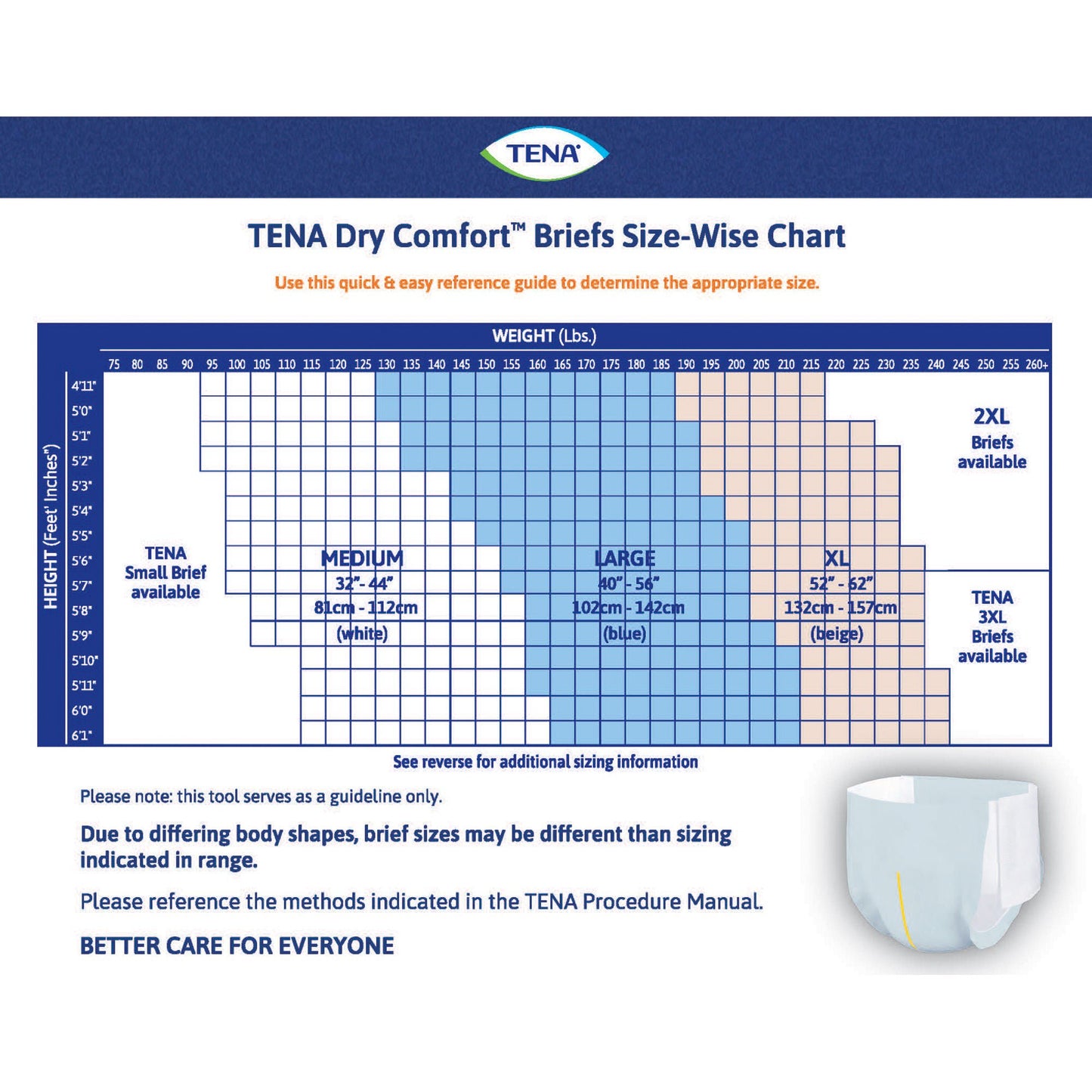 BRIEF, INCONT TENA DRY COMFORTMED (20/PK 4PK/CS)
